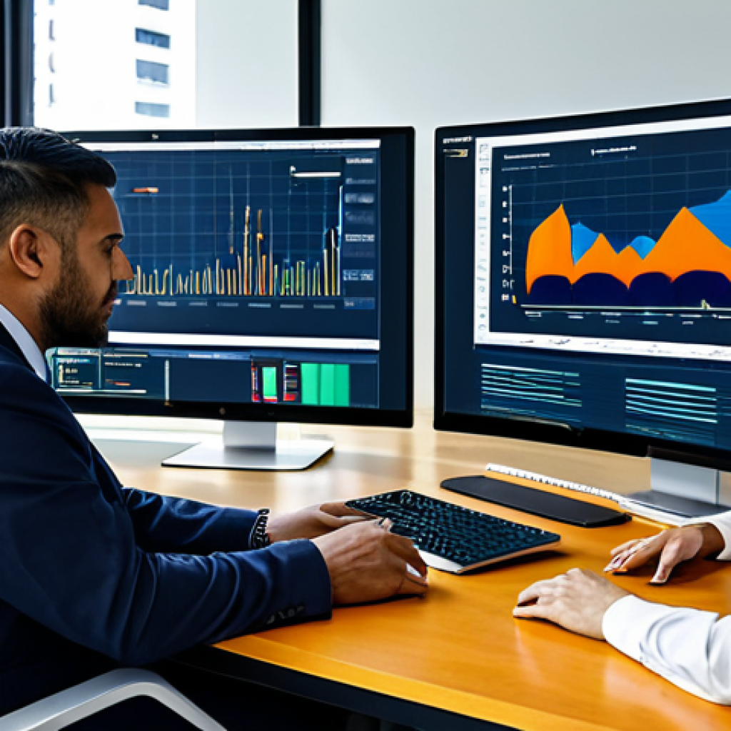 Data-Driven Investment Decisions**

A professional setting showcasing a diverse team analyzing charts and graphs on large screens. Modern office environment with collaborative workspaces. Focus on data visualization and analytical tools. The team is fully clothed in business attire, engaged in a serious discussion. "Safe for work," "appropriate content," "fully clothed," "professional," "perfect anatomy," "natural proportions," "high quality," depicting a business environment in São Paulo, Brazil.

**