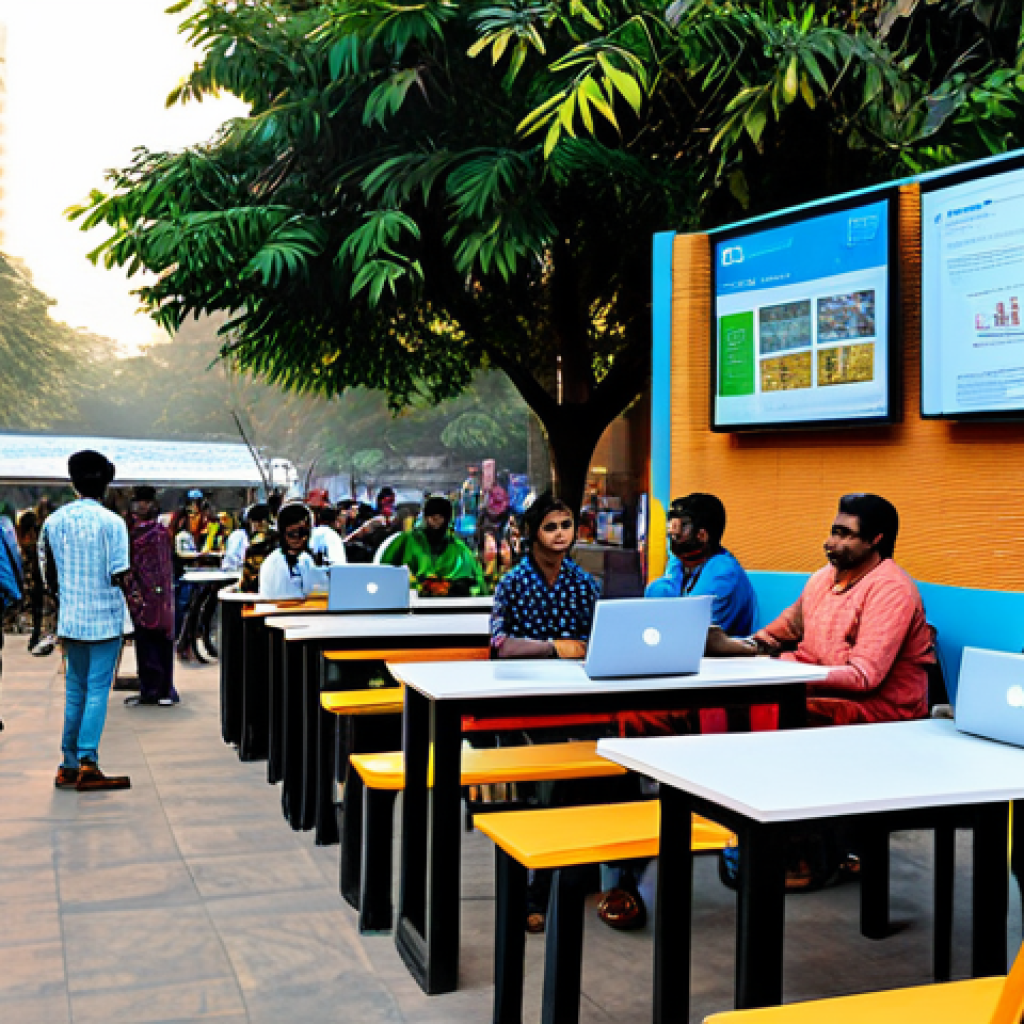 임팩트 투자 사례  아시아 지역 - India: A Confluence of Innovation and Inclusive Growth**

A vibrant, bustling street scene in a mode...