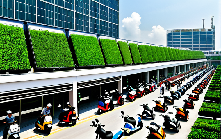 임팩트 투자 사례  아시아 지역 - China: Futuristic Green Cityscape Powered by AI**

An expansive, high-angle view of a futuristic, ec...