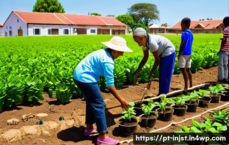 임팩트 투자와 사회적 기업의 역할 - **"Money with Purpose: A Flourishing Community Investment"**
    A vibrant, sunlit outdoor scene dep...