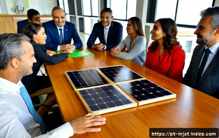 Home 17 임팩트 투자와 기업의 비전 설정 - Photorealistic Brazilian impact investment meeting in a bright São Paulo office, diverse business le...